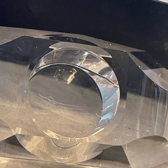 Oleg Cassini Crystal tealight candle holder with box - Picture 6 of 10